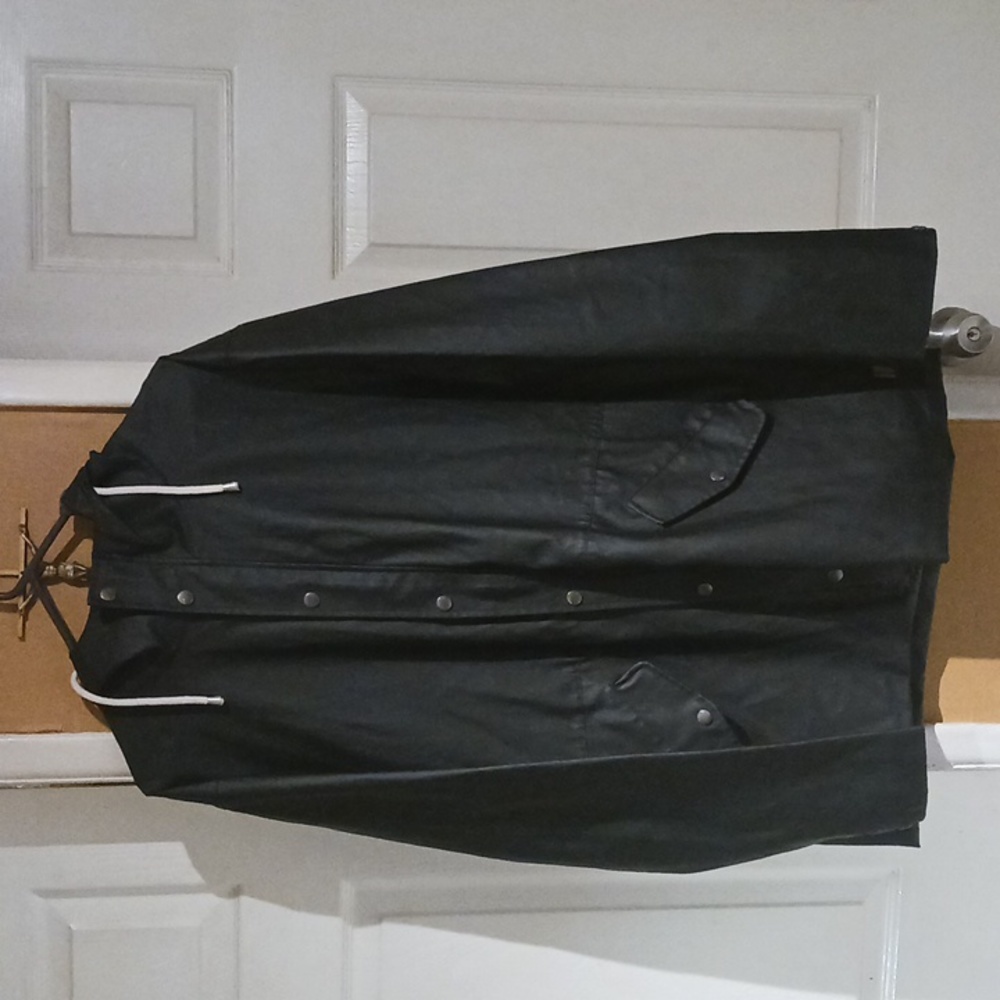 Bellfield Clothing Men's "B Nikel B" Black Waterproof Rain Coat. Size L